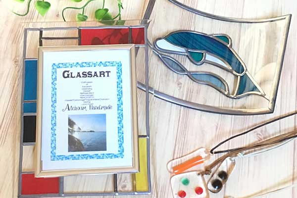 Atchoum,あっちゅむ,ハンドメイド教室,カルトナージュ,グラスアート